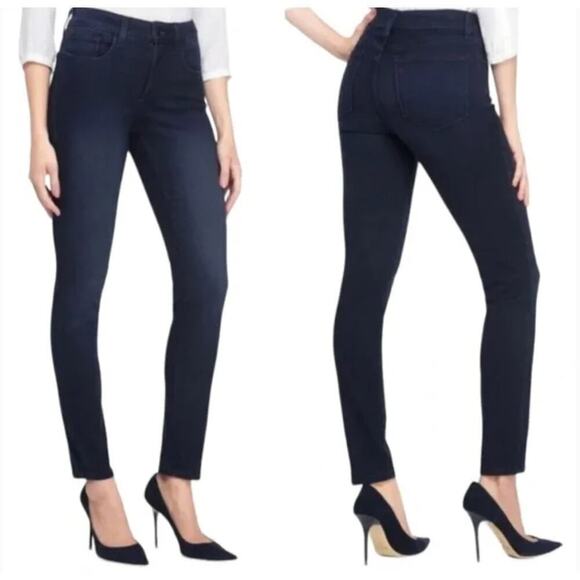 NYDJ Alina Legging Jean Lift Tuck Slimming High Rise Jeans Dark Wash Size 6P - Picture 1 of 8